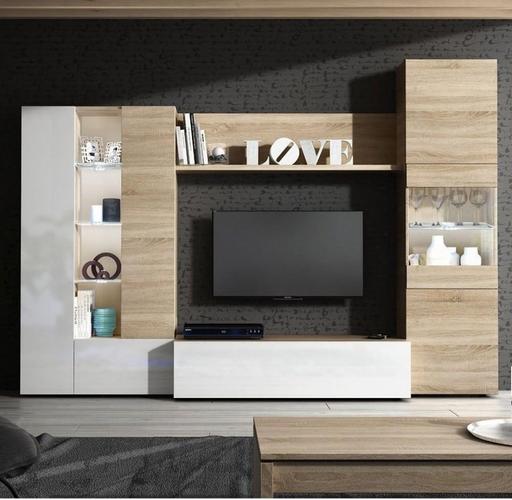 Buy & Sell Essex Basildon - Photos for White and Oak TV Unit Entertainment System