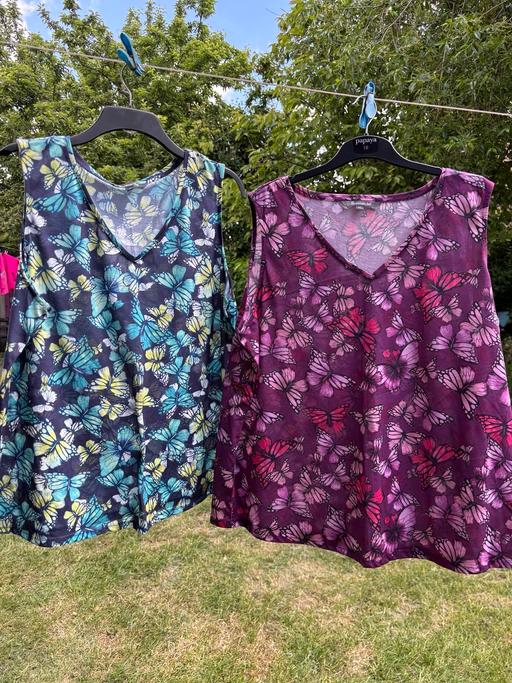 Buy & Sell Earlsheaton Kirklees - Photos for Summer Butterfly Vest Tops 20/22
