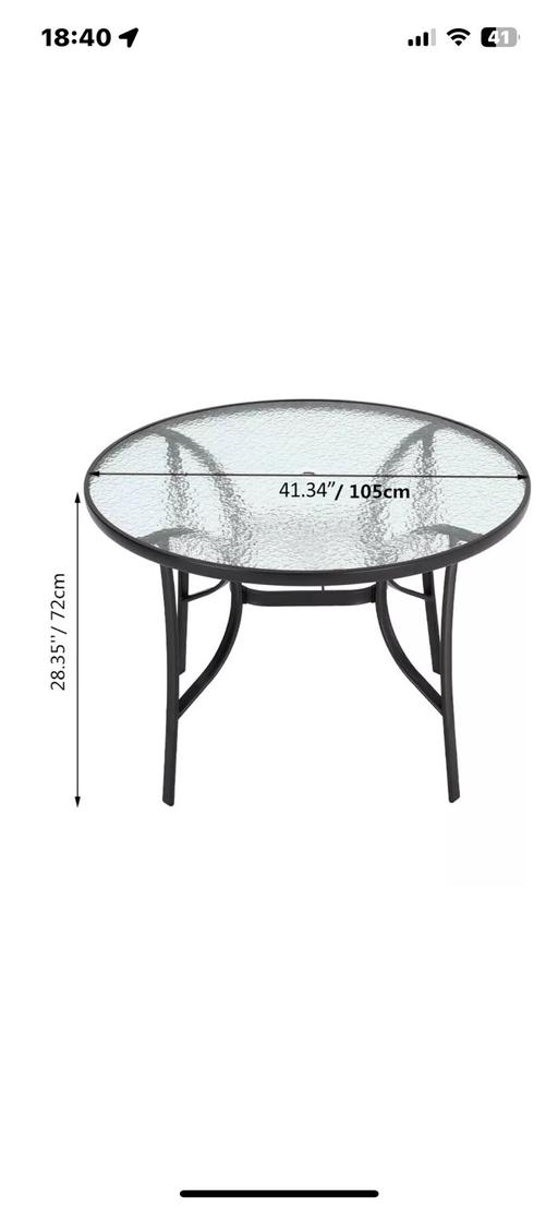 Buy & Sell Kent Dover - Photos for Glass topped garden table