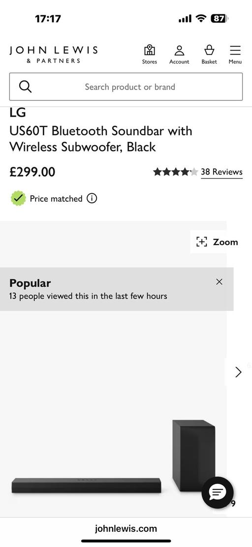 Buy & Sell West London Hillingdon - Photos for LG Bluetooth Soundbar with WirelessSubwoofer