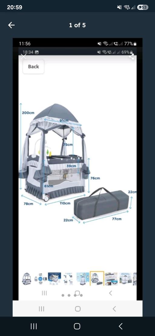 Buy & Sell Leicestershire Leicester - Photos for Pink travel cot