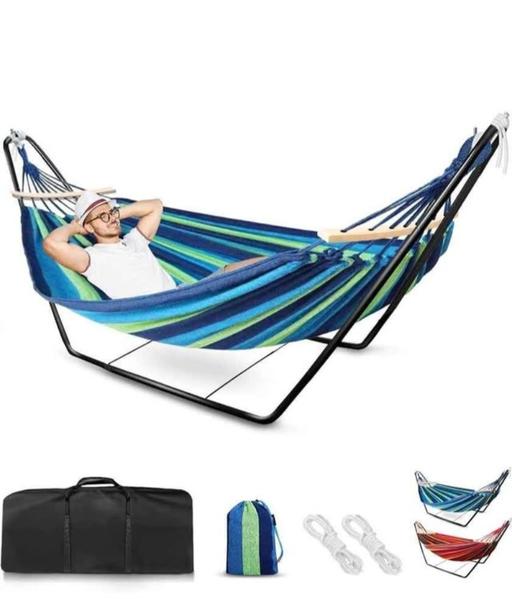 Buy & Sell Greater Manchester Rochdale - Photos for Hammock with Stand, Double Cotton Hammock wit