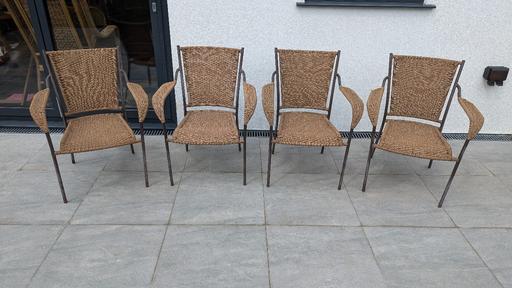 Buy & Sell South West London Kingston upon Thames - Photos for Farmhouse Style 4x Rattan Chairs (Stackable)