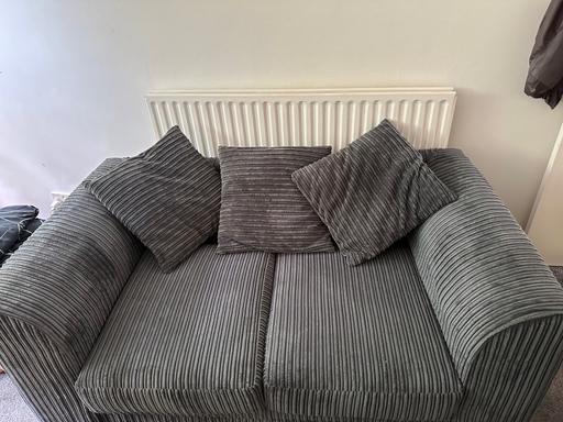 Buy & Sell Surrey Elmbridge - Photos for Grey corduroy 2 seater sofa