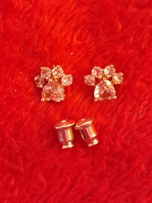 Buy & Sell Shropshire Telford and Wrekin - Photos for NEW FAUX SMOKEY TOPAZ PAW SHAPED EARRINGS