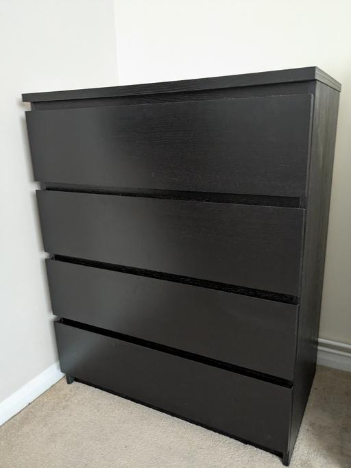 Buy & Sell Swanley Sevenoaks - Photos for IKEA 4 CHEST OF DRAWERS BLACK