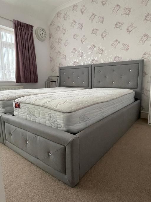 Buy & Sell West Midlands Sandwell - Photos for Fabric Ottoman and Mattress (Size: Single)