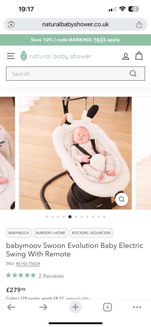 Buy & Sell Shropshire Telford and Wrekin - Photos for Babymoov swing comes with remote and box