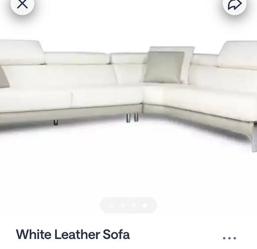 Buy & Sell West Midlands Birmingham - Photos for White leather corner sofa