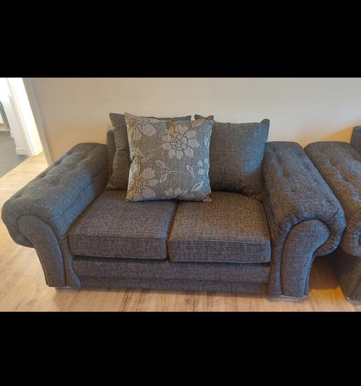 Buy & Sell Bedfordshire Central Bedfordshire - Photos for 2 SEATER GREY FABRIC SOFA