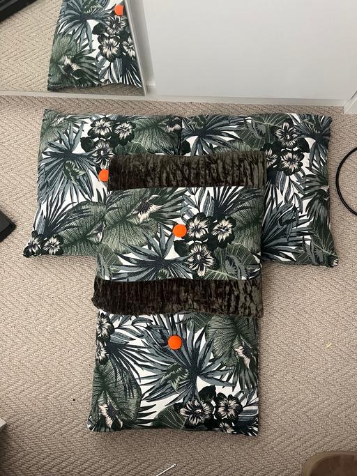 Buy & Sell Greater Manchester Bury - Photos for 4 x leaf print cushions