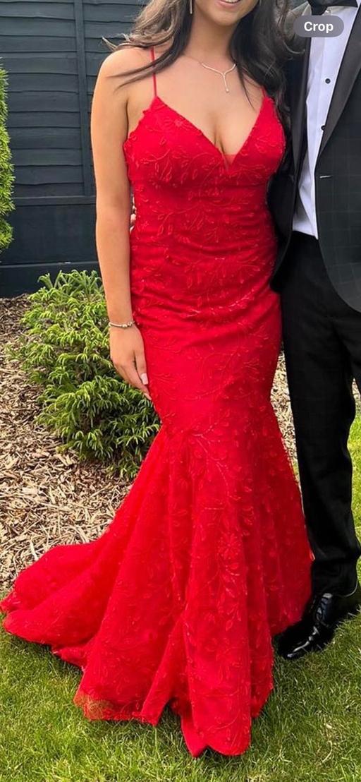 Buy & Sell West Midlands Birmingham - Photos for Red Mermaid Shape Lacey Prom Dress