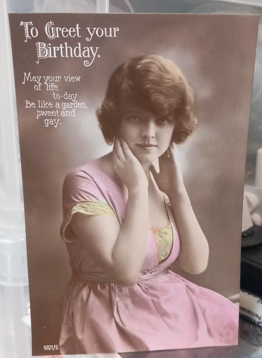 Buy & Sell Merseyside Saint Helens - Photos for Antique photo lady in pink dress postcard