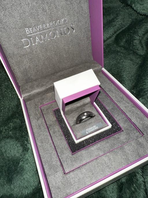 Buy & Sell Manningham Bradford - Photos for Mens Titanium Diamond Set Ring Size T