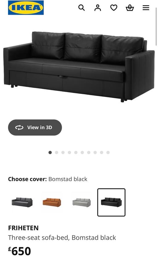 Buy & Sell South East London Croydon - Photos for Ikea three seat sofa bed