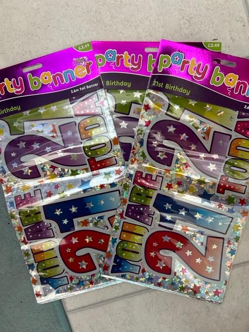 Buy & Sell West Midlands Birmingham - Photos for 21st birthday banners x3