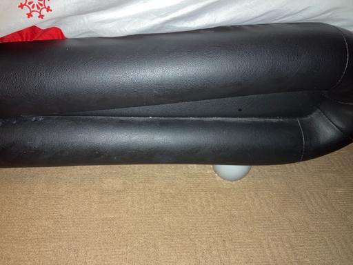 Buy & Sell Essex Rochford - Photos for Italian sleigh double black leather bed plus