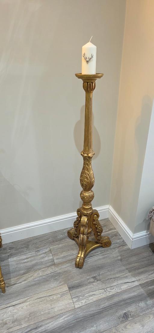 Buy & Sell Staffordshire Tamworth - Photos for Large candle stick holder in antique gold