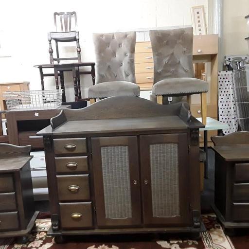 Buy & Sell Greater Manchester Tameside - Photos for Polish dark oak drawer unit & bedside tables