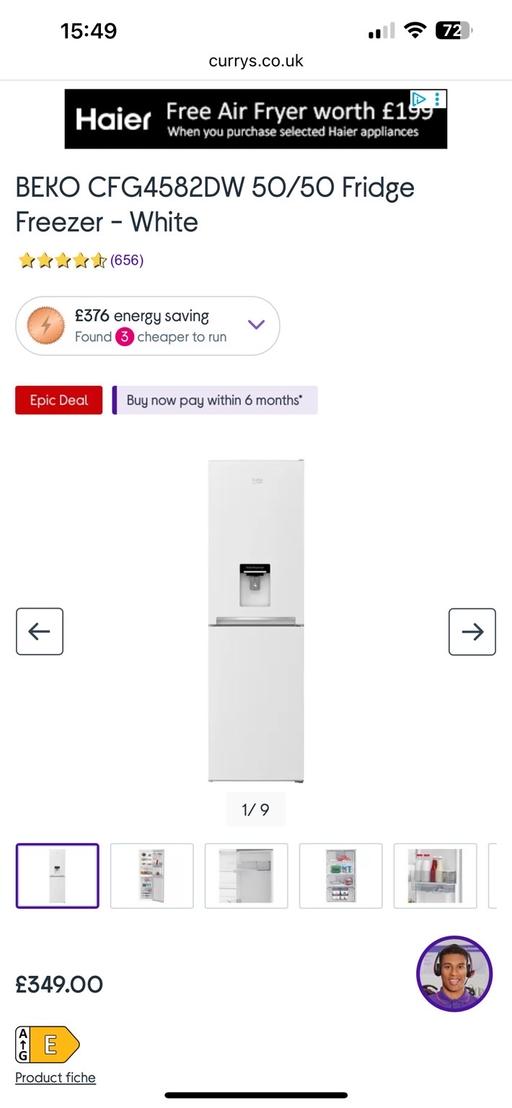 Buy & Sell West Yorkshire Kirklees - Photos for Beko fridge freezer