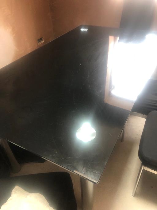 Buy & Sell West Midlands - Photos for Black glass dining table