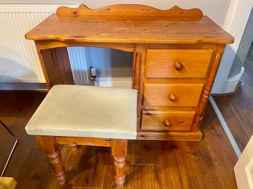 Buy & Sell Merseyside Liverpool - Photos for Solid pine dresser & stool - ideal to paint