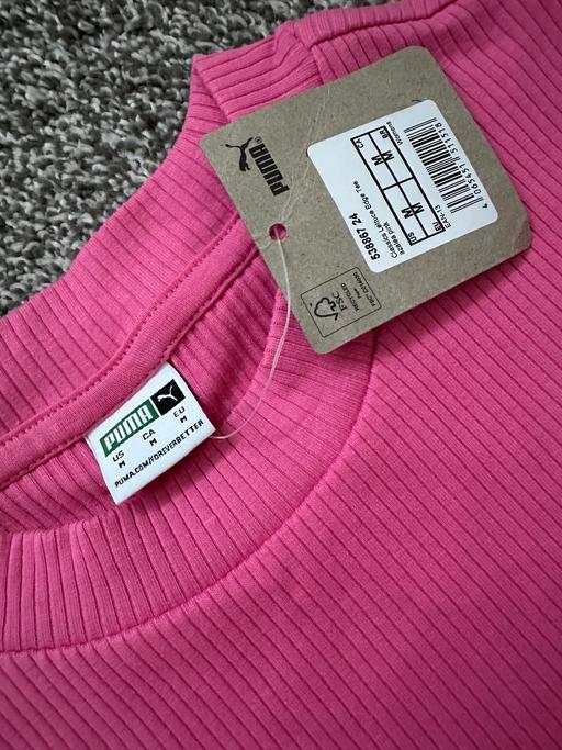 Buy & Sell Lincolnshire Lincoln - Photos for Puma pink rib lettuce crop top new M