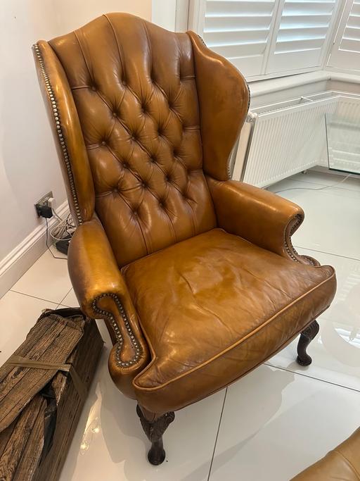 Buy & Sell East London Custom House - East London - Photos for Chesterfield Armchair in Tan Leather