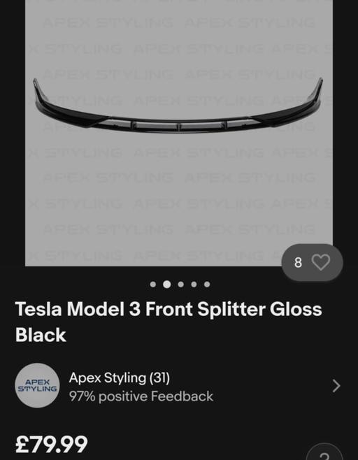 Vehicles West Midlands Dudley - Photos for Tesla Model 3 Front Splitter Gloss Black