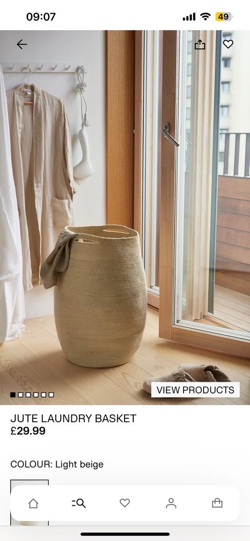 Buy & Sell Swiss Cottage North West London - Photos for H&M home laundry basket and bag (2 set)