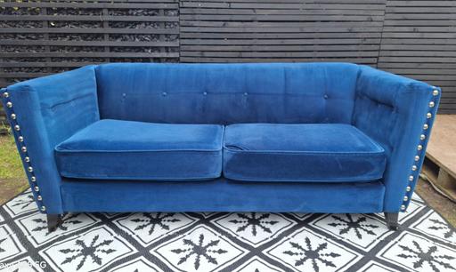 Buy & Sell Wednesfield Wolverhampton - Photos for Blue Velvet 3 seater.. Delivery 🚚 Available