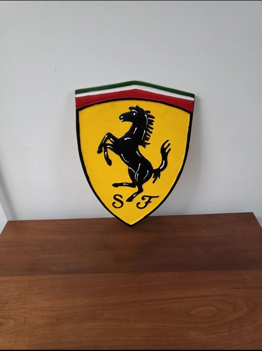 Buy & Sell Leicestershire Leicester - Photos for Enamel Metal Ferrari Wall Plaque 27 x 37cm