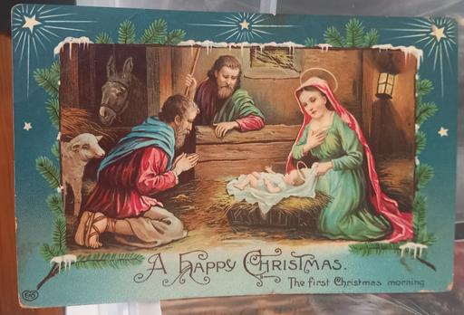 Buy & Sell Thatto Heath Saint Helens - Photos for Antique 1910 Christmas nativity postcard