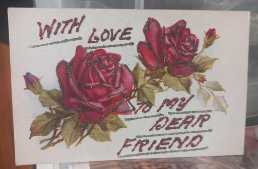 Buy & Sell Thatto Heath Saint Helens - Photos for Antique 1920s 30s glitter roses postcard