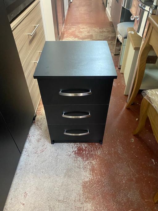 Buy & Sell West Midlands Coventry - Photos for Classic 3 drawers bedside cabinet-black