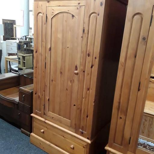 Buy & Sell Greater Manchester Tameside - Photos for Beautiful waxed panelled pine DOUBLE wardrobe