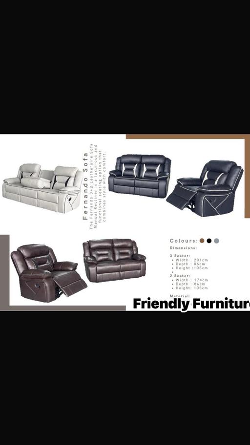 Buy & Sell Greater Manchester Bolton - Photos for Grey black brown recliner sofa sets