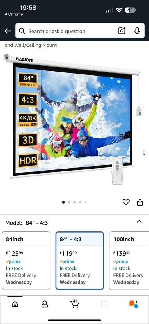 Buy & Sell South West London Streatham Common - South West London - Photos for Projector 4K Support and projector screen 85