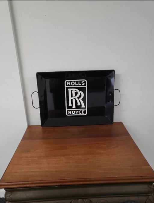 Buy & Sell Leicestershire Leicester - Photos for Rolls Royce Black Metal Serving Tray 57 x 36
