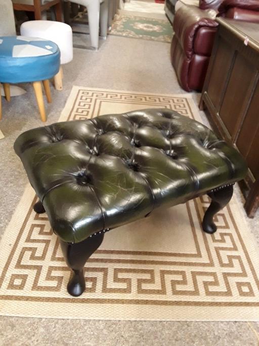 Buy & Sell Greater Manchester Tameside - Photos for Original green Chesterfield footstool