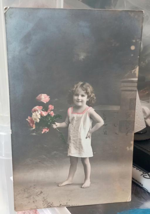 Buy & Sell Thatto Heath Saint Helens - Photos for 1910s real photo girl & flowers postcard