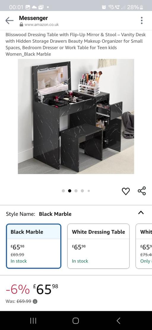 Buy & Sell West Midlands Dudley - Photos for Blisswood Dressing Table with Flip-Up Mirror