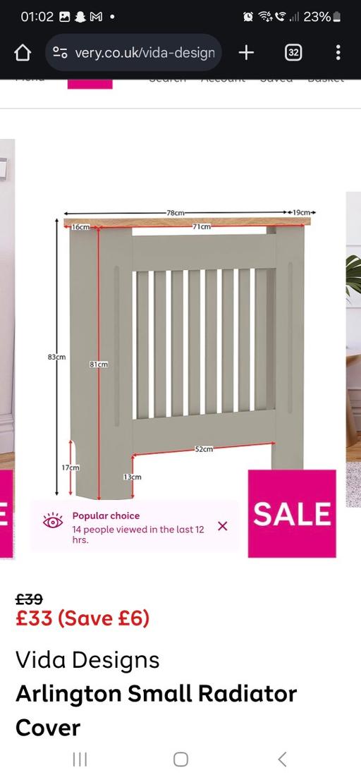 Buy & Sell West Midlands Dudley - Photos for Vida Designs Arlington Small Radiator Cover