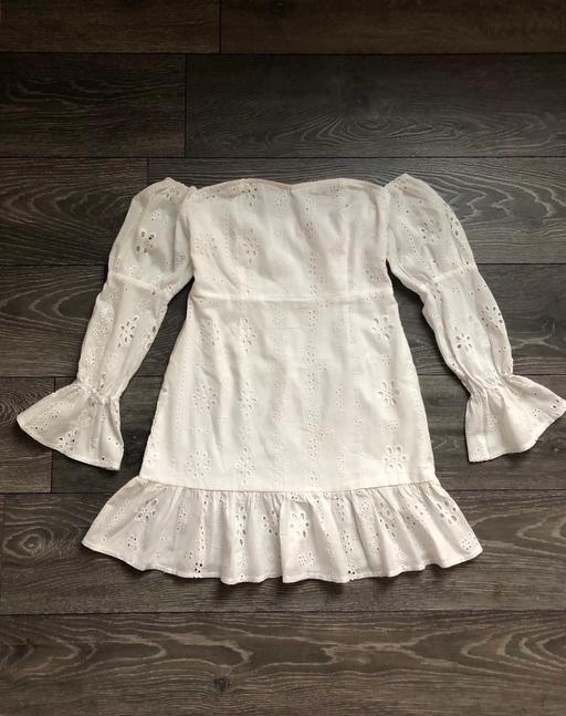 Buy & Sell Lincolnshire Lincoln - Photos for White Bardot broderie frill mini dress 8 new