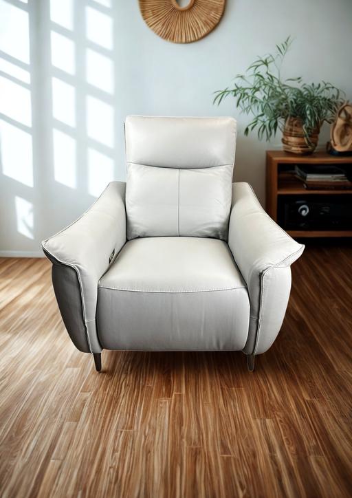 Buy & Sell West Midlands Birmingham - Photos for Bella Electric Grey Real Leather New Armchair
