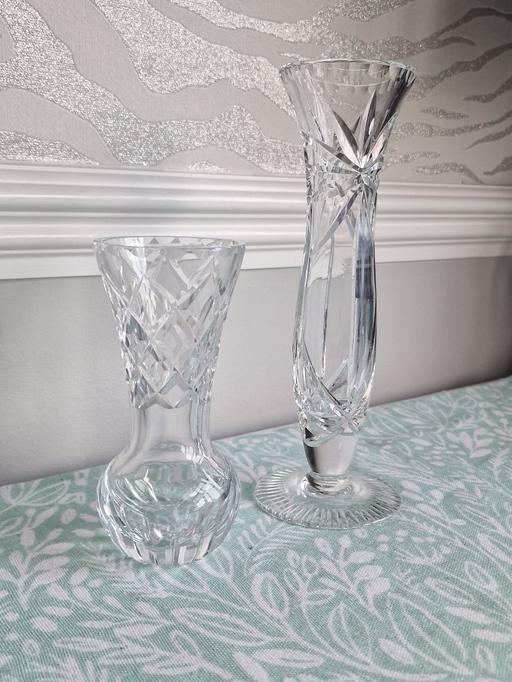 Buy & Sell West Midlands Sandwell - Photos for Set of 2 Cut Glass Vases