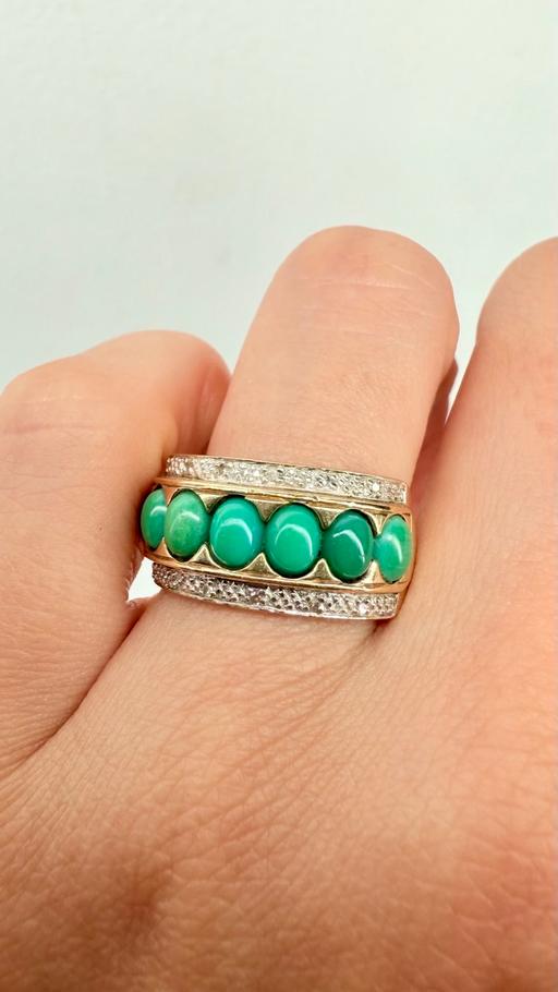 Buy & Sell Harrow on the Hill North West London - Photos for 9ct Yellow Gold Turquoise & Diamond Ring