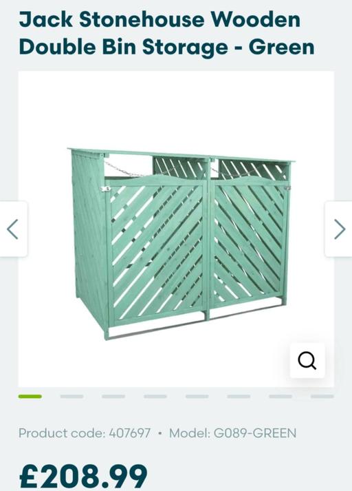 Buy & Sell West Midlands Dudley - Photos for Jack Stonehouse Wooden Double Bin Storage