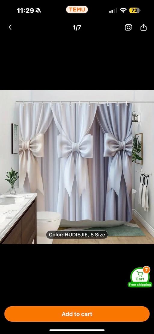 Buy & Sell Worcestershire Bromsgrove - Photos for Bow shower curtain