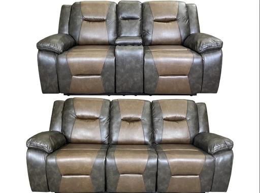 Buy & Sell West Midlands Birmingham - Photos for Sofa Milan 3+2 Leather Aire Set Black & Choc